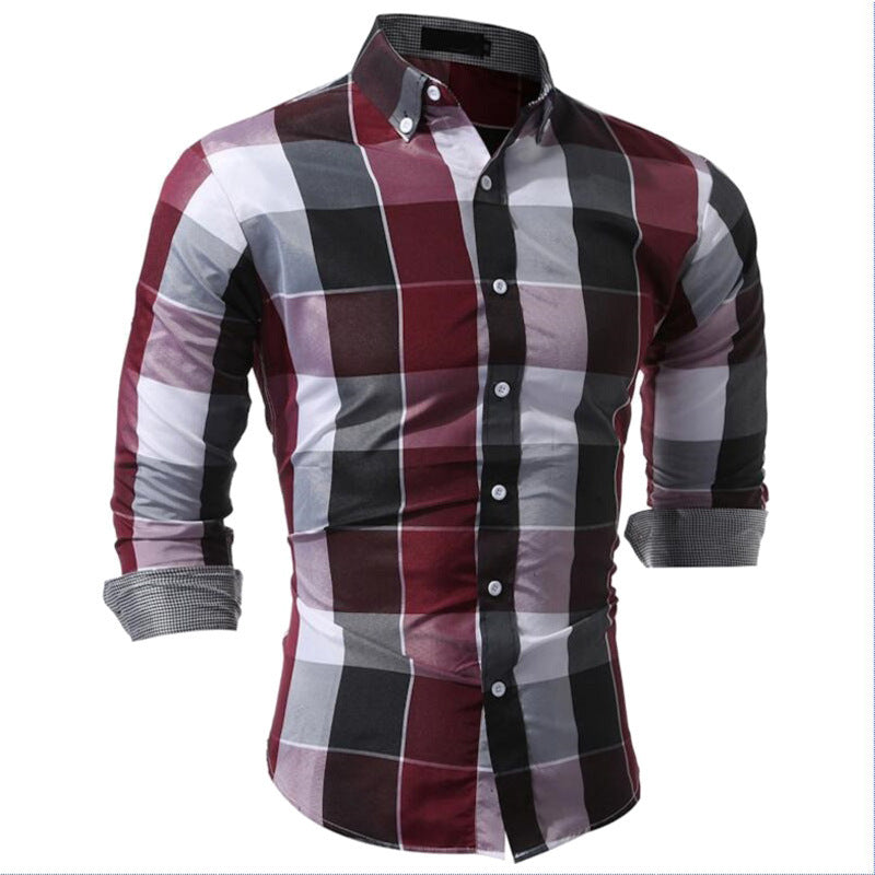 S.M. Classic Plaid Dress Shirts