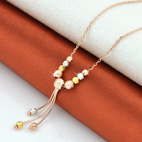 Three Color Silver Necklace Women\'s 925 Silver Plated 18K Color