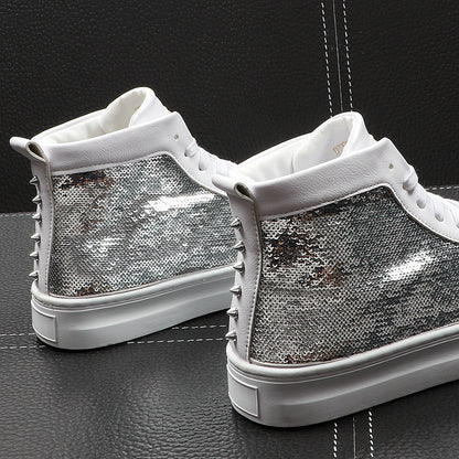 Male Hairdresser Thick Soled High Top Shoes