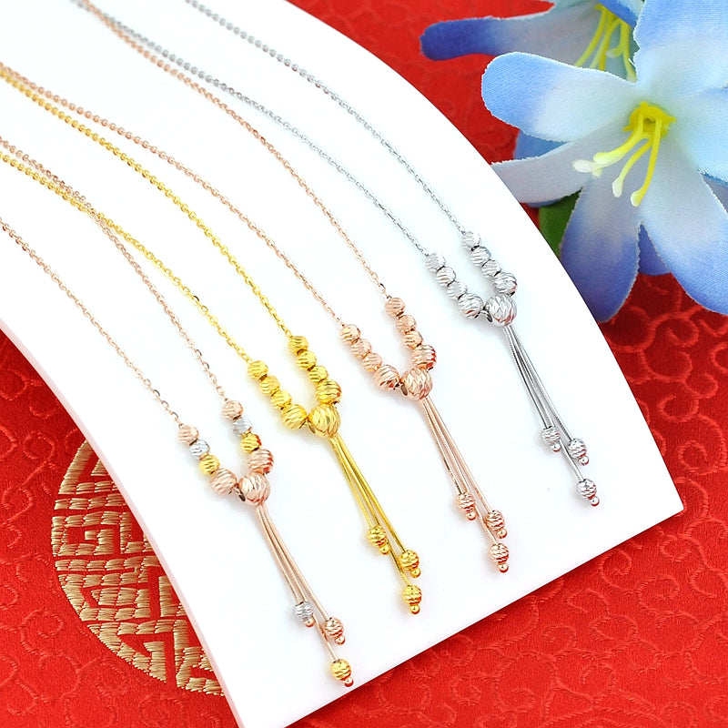 Three Color Silver Necklace Women\'s 925 Silver Plated 18K Color