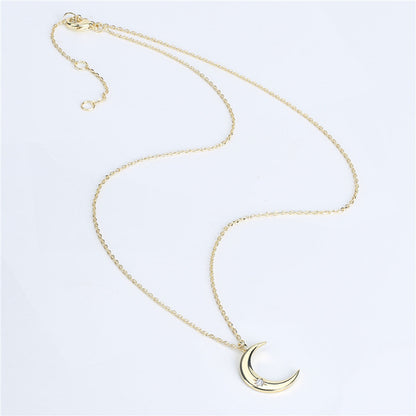 Crescent Necklace Zircon Necklace