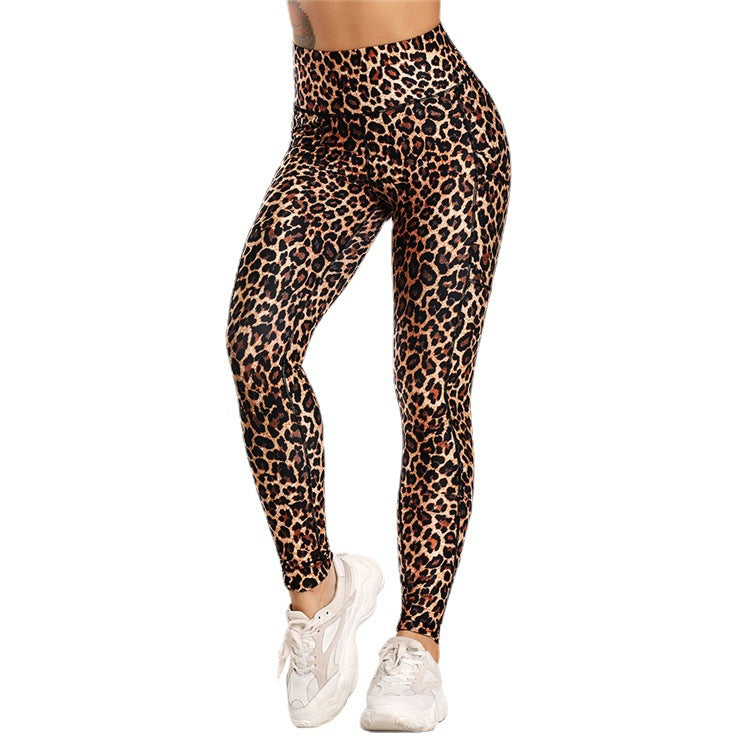 S.W.  Printed sexy hip lift high waist high stretch yoga pants