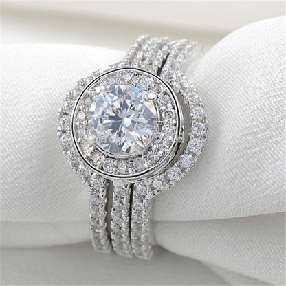 Micro-set Zircon Ring Bridal set