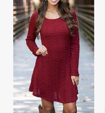 S.W. Women Causal  Short Sweater Dress