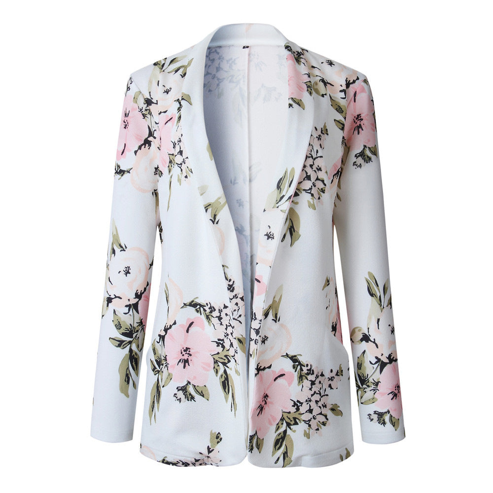 F.J.C. S.W.  Women's Floral Print Blazer