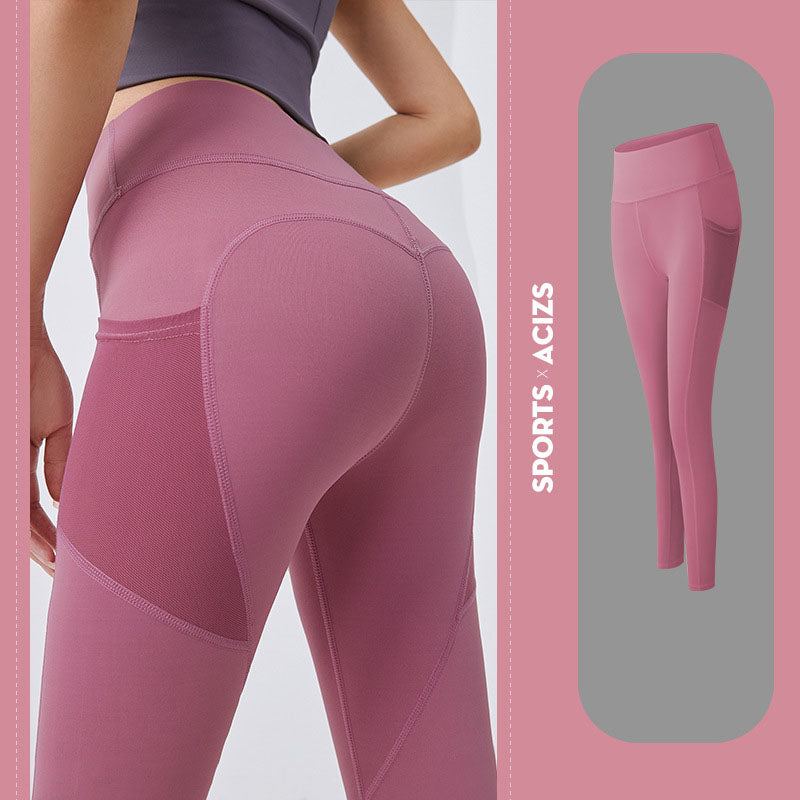 S.W. Yoga Pants Women With Pocket Leggings Sport Girl Gym Leggings Women Tummy Control Jogging Tights Female Fitness Pants