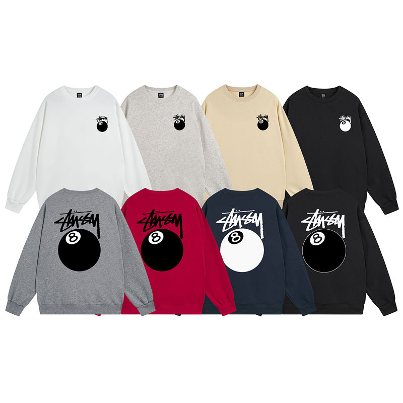 S.M.  STUSSY BRAND 8-Ball Winter Pullover