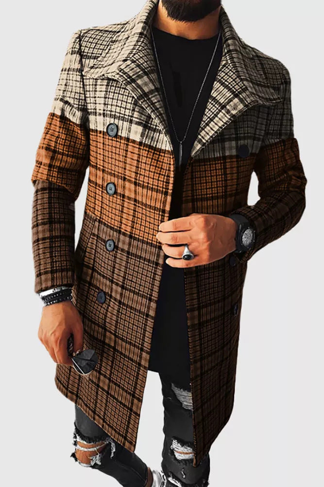 F.J.C. Woolen Lapel men's Graphic print Jacket. S.M.