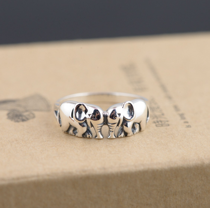 Sterling Silver Rings Fine Of Auspicious Elephant Jewelry Rings For Women Thai Sliver Rings Charms