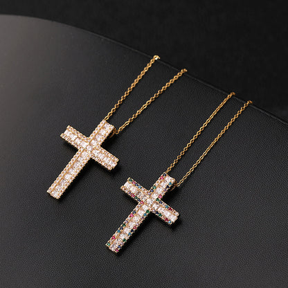 Women's Street Hip Hop Jewelry Gold Plated Colored Zircon