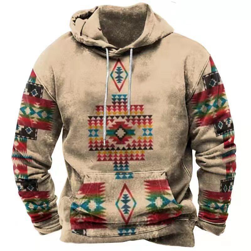 S.M.  3-D Design Western Style Hoodie