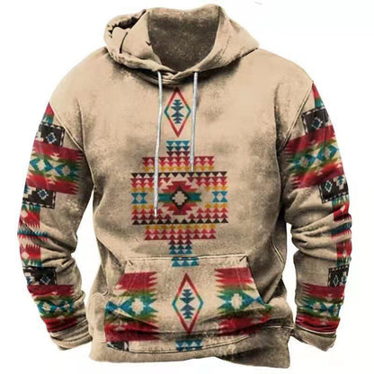 S.M.  3-D Design Western Style Hoodie