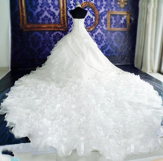 S.B.  High-end Wedding Dress With Big Tail