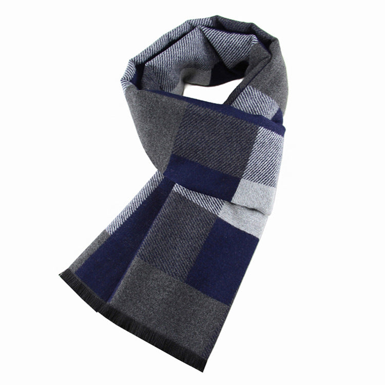 S.M. Wool-like Scarf  Plaid