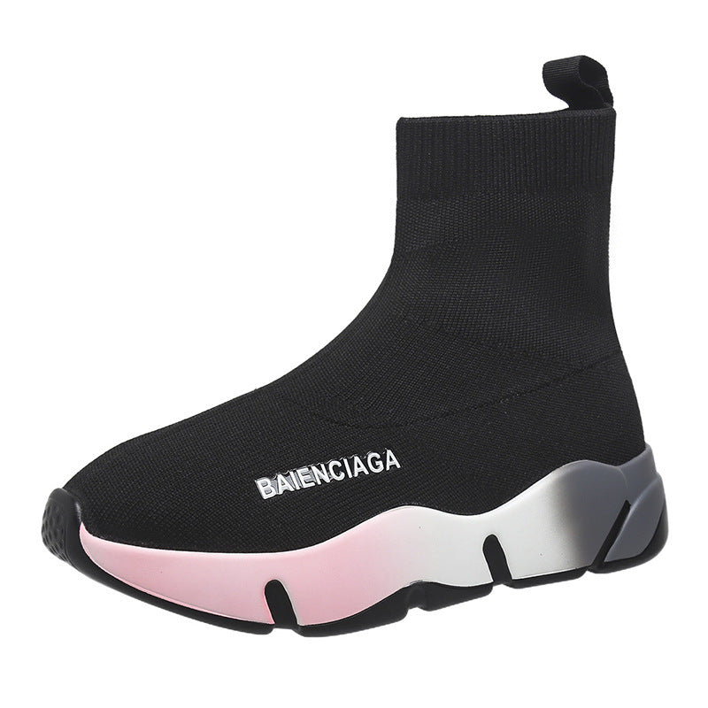 Black Sock Boots For Women Platform Shoes