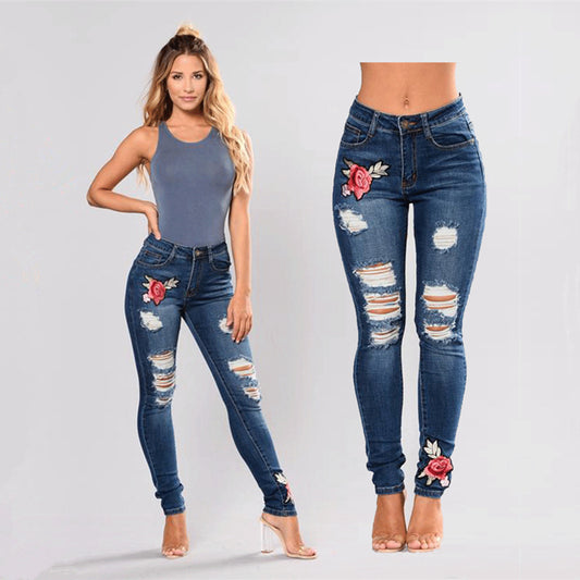 S.W. Women's high waist stretch skinny jeans