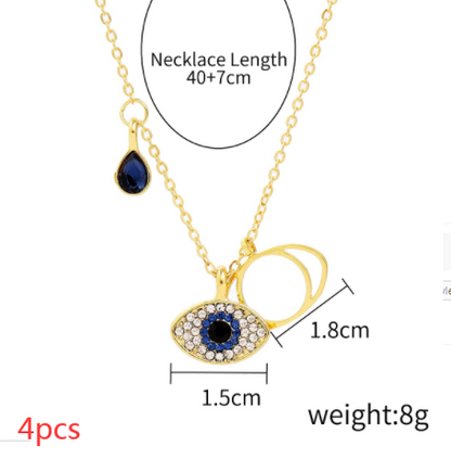 Diamond Demon Eye Necklace jewelry