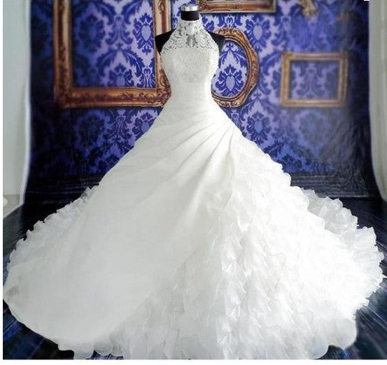 S.B.  High-end Wedding Dress With Big Tail