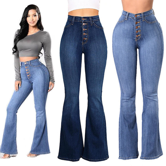 S.W. sexy-wide-leg-denim-skinny-jeans-high-waist-stretch-jeans