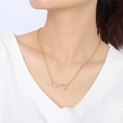 Fashion Stainless Steel Zircon Necklace