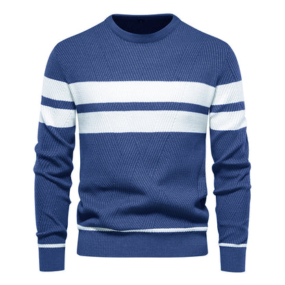 Men's Fashion Casual Striped Sweater S.M.