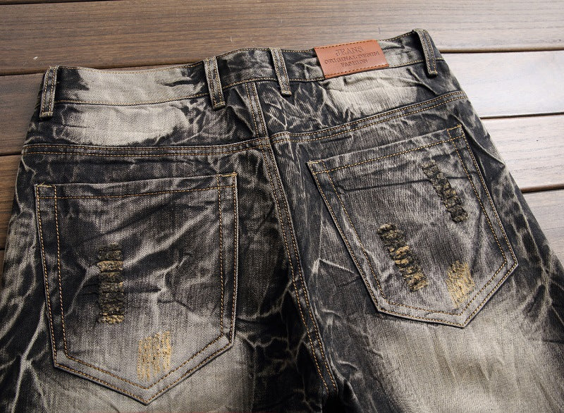 S.M. Embroidered jeans