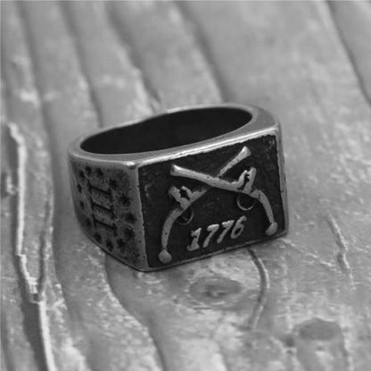 Mens Vintage Titanium Steel Ring