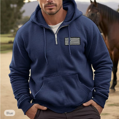 S.M.  American Patron Hooded Pullover