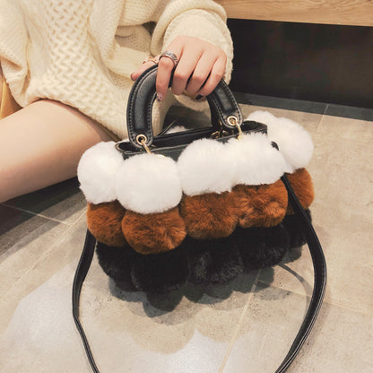 S.B. Winter Plush Shoulder Bag