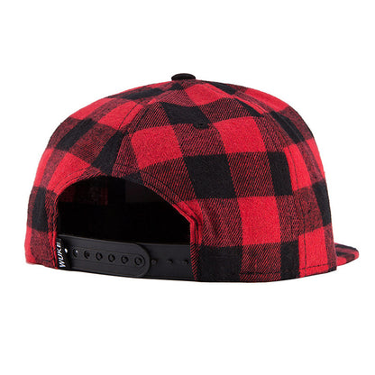 S.H. Red Black Plaid Lumberjack Baseball Hats