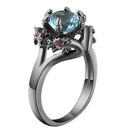 Colored Zirconia Black Faucet Ring