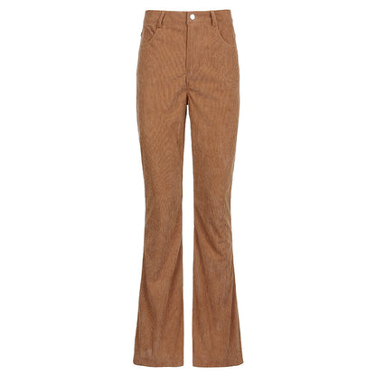 S.W. Corduroy high waist slim casual pants