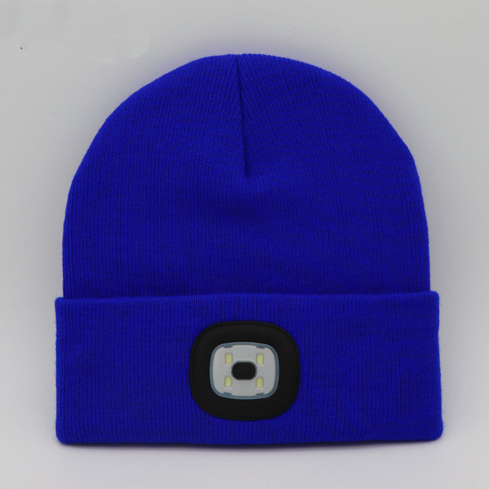 LED Knit Hat Button Cell Type Knitted Hat With Light Glowing