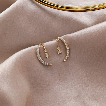 Zircon Moon Earrings Xingyue Earrings Earrings