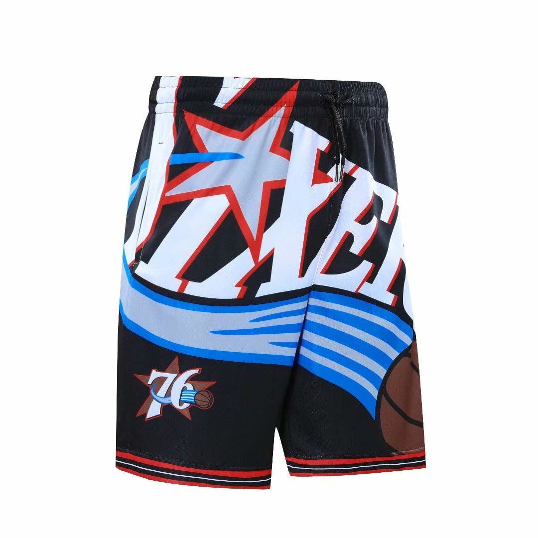 S.M. 76ers Retro Basketball Shorts