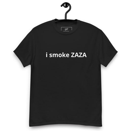 F.J.C.  S.M. Men's " I smoke zaza" Digital Print Casual Round Neck Short Sleeves