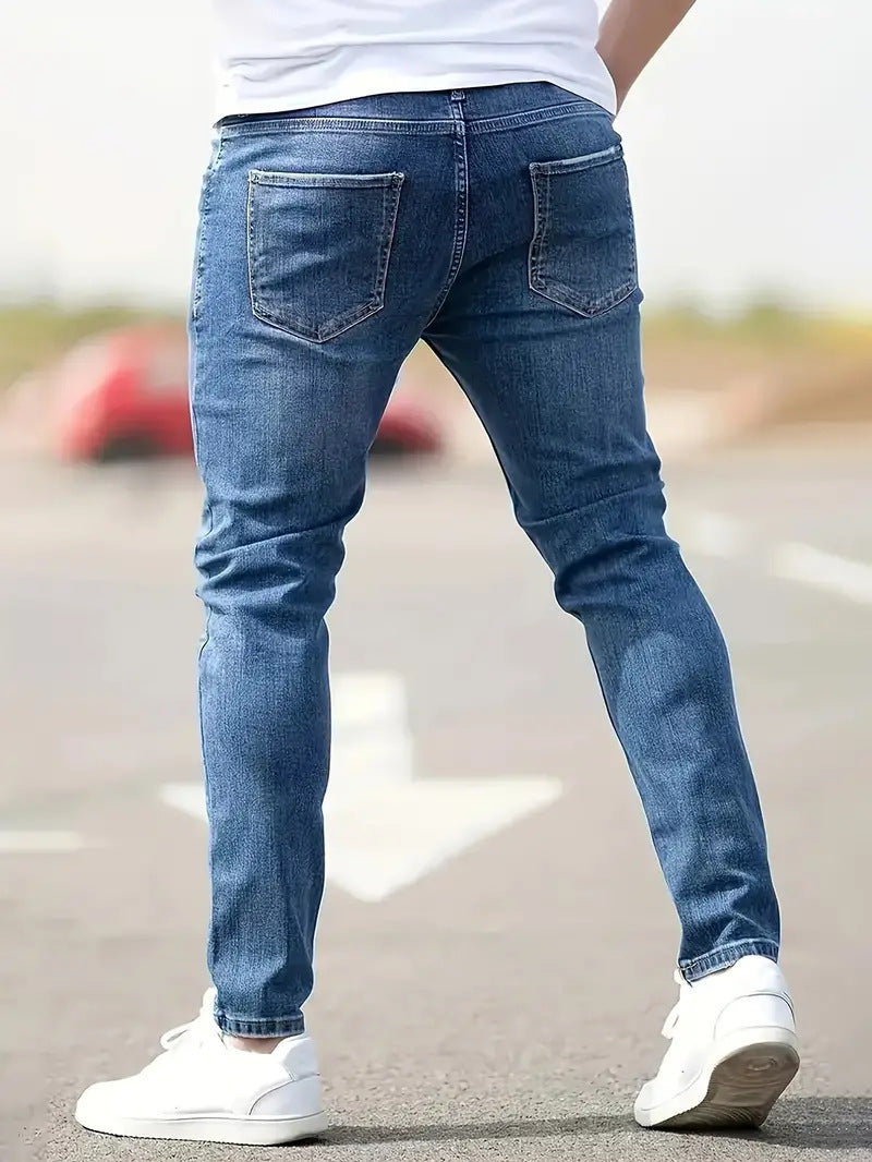 S.M. American-style Slim-fit Stretch Jeans