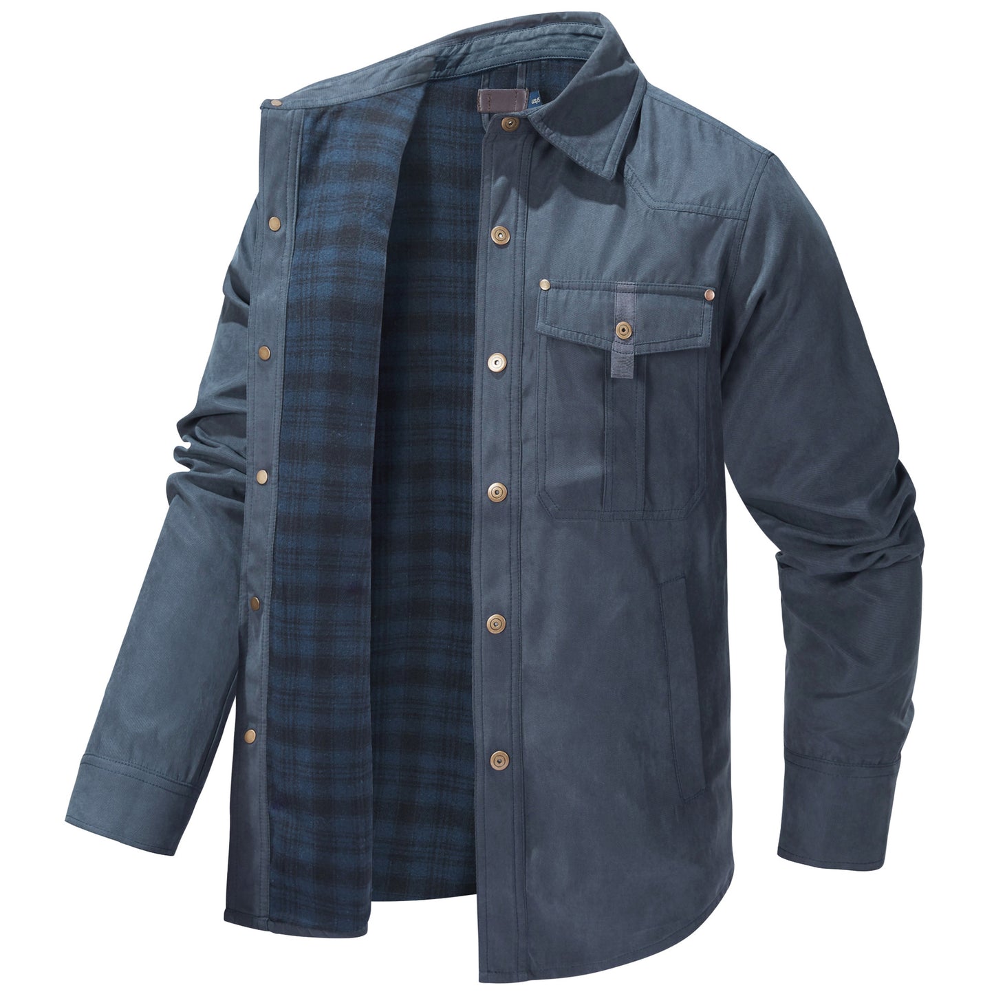 S.M.   Flannel Casual Retro Western Style Jacket