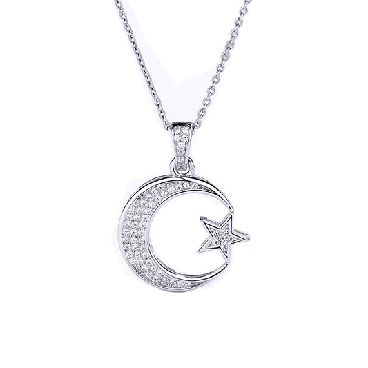 Moon Star Pendant Customized Trendy Female Necklace Pendant