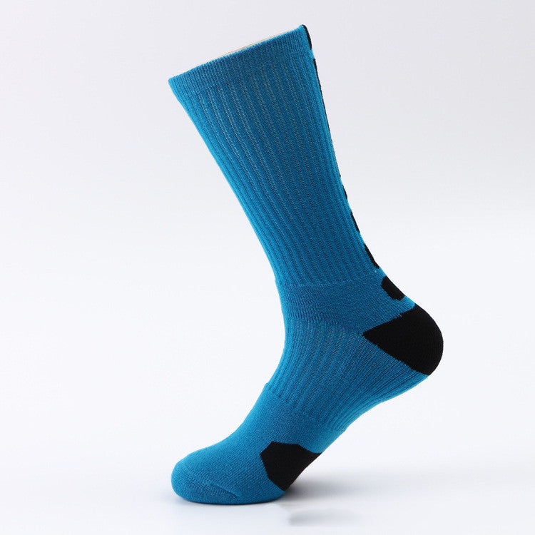 Classic High-top Towel Bottom Sports Socks Thickened And Non-slip