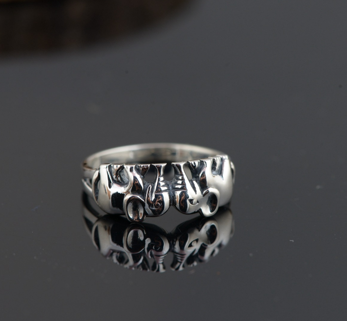 Sterling Silver Rings Fine Of Auspicious Elephant Jewelry Rings For Women Thai Sliver Rings Charms