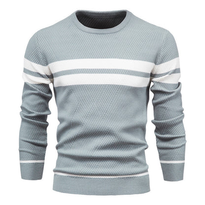 Men's Fashion Casual Striped Sweater S.M.