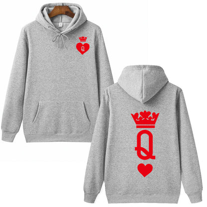 F.J.C. KING&QUEEN Couple's hooded pullover S.W. S.M.