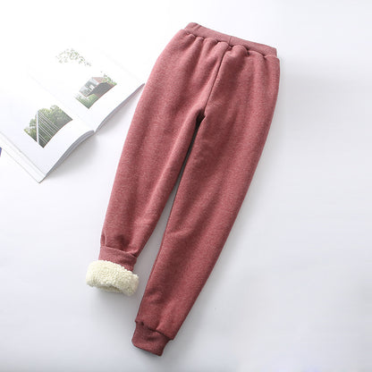 Lamb velvet sweatpants Trousers