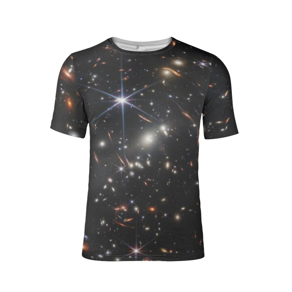 S.M.  Men's Short-sleeved Star Cluster Printed Fashion T-shirt