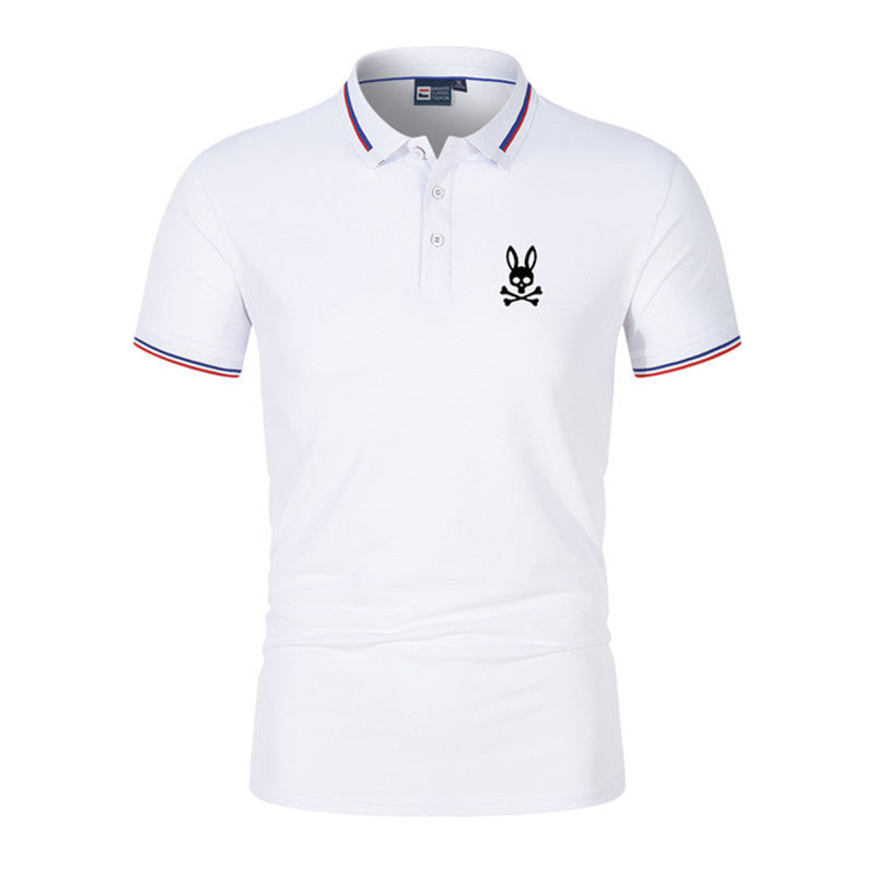 S.M. Men's Printed Short-sleeved Polo style Shirt