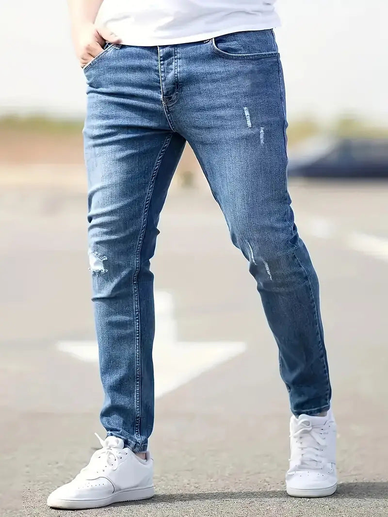 S.M. American-style Slim-fit Stretch Jeans