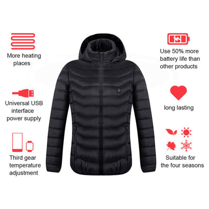 New Men's USB Electric Thermal  Heating Coat  S.M.