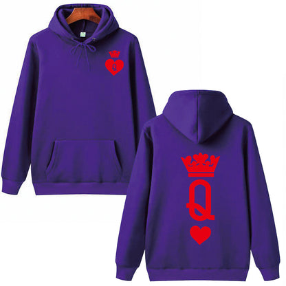 F.J.C. KING&QUEEN Couple's hooded pullover S.W. S.M.