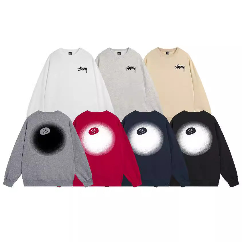 S.M.  STUSSY BRAND 8-Ball Winter Pullover